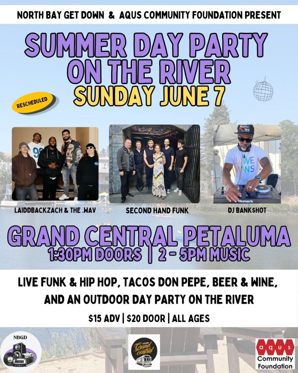 Summer Day Party on the River! (with Second Hand Funk & LaiddBackZach)