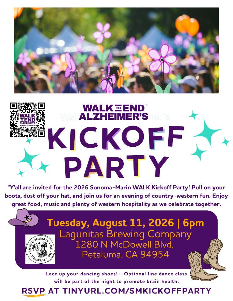 2026 Sonoma-Marin Walk to End Alzheimer’s Kickoff Party