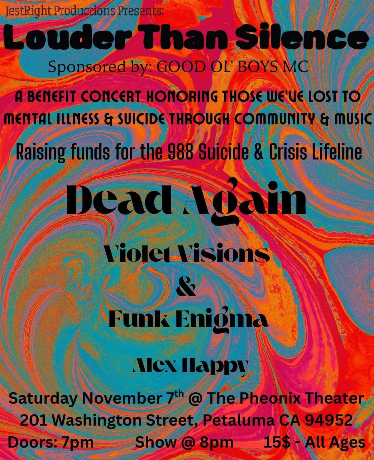 Louder Than Silence benefit concert feat Dead Again, Violet Visions & more!