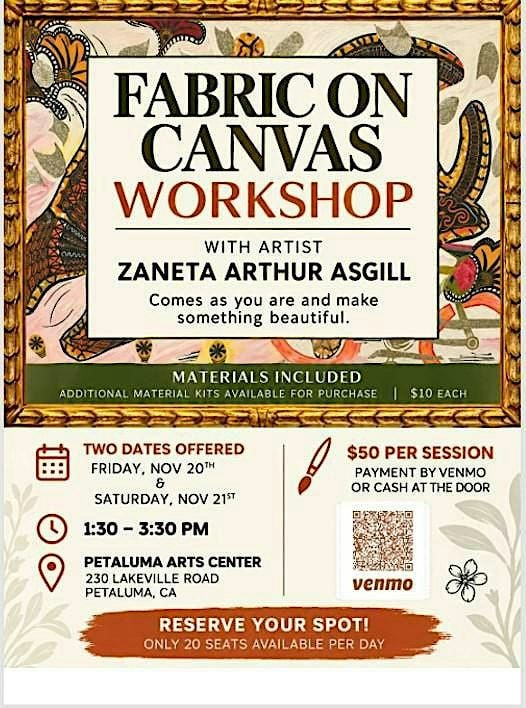 Fabric on Canvas – Art Class with a difference