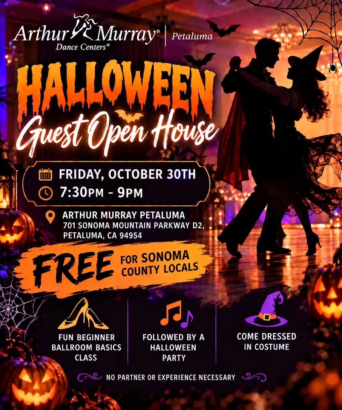 Halloween Open House Ballroom Basics Class & Party